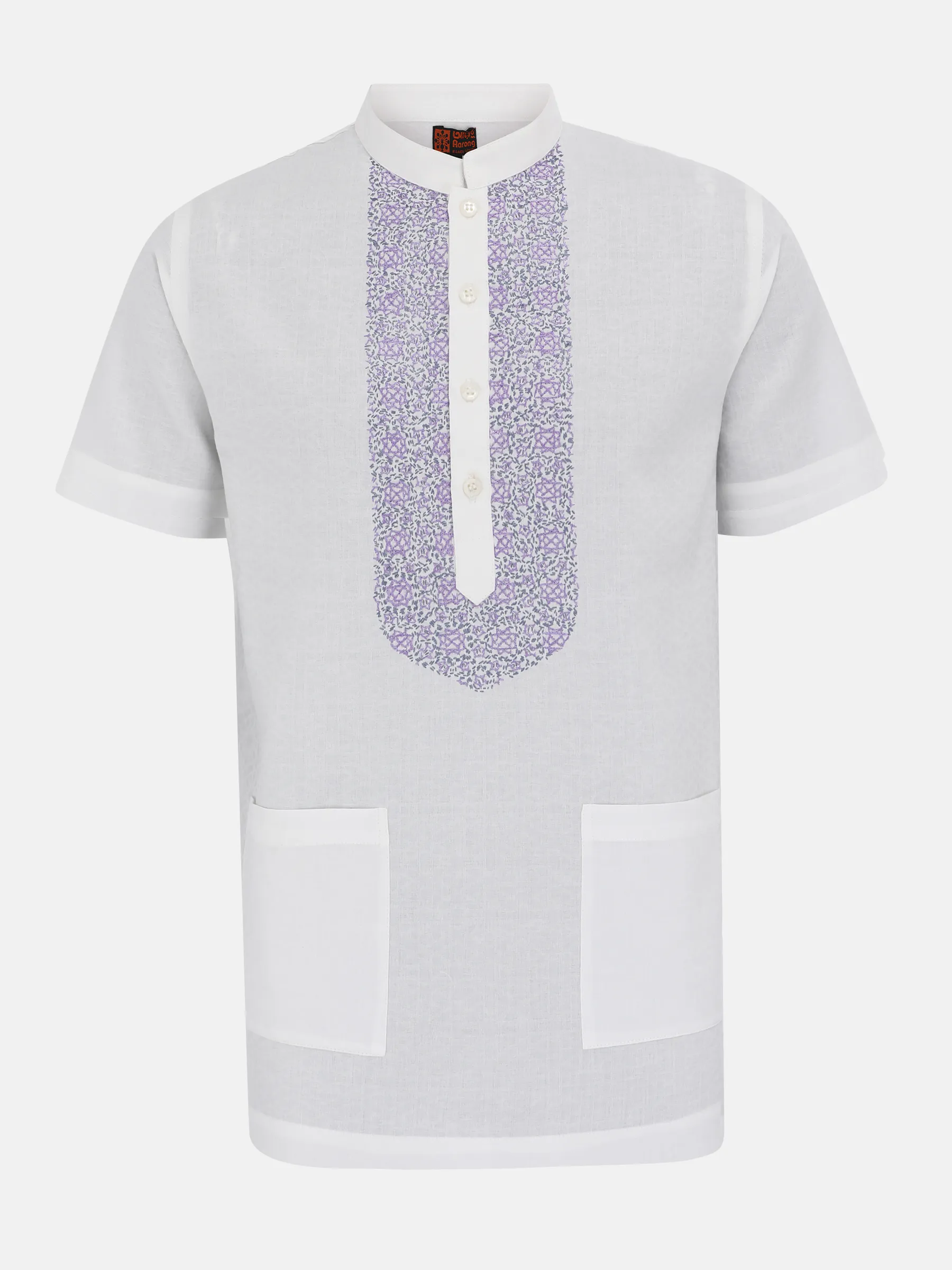 White Embroidered Cotton Fatua